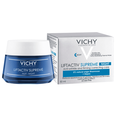 Crema Vichy Liftactiv Noche de 50ml, descubrilo en mibelleza.uy