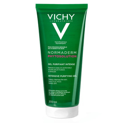 Gel Limpiador Vichy Normaderm Phytosolution, purificante y concentrado de 200 ml, descubrilo en mibelleza.uy