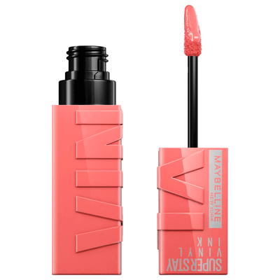 Labial Maybelline Super Stay Vinyl Ink con hasta 16 horas de brillo y duración - Charmed, descubrilo en mibelleza.uy
