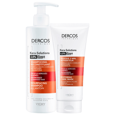 Pack Vichy Dercos Kera-Solutions Shampoo 250ml + Máscara 200ml, descubrilo en mibelleza.uy
