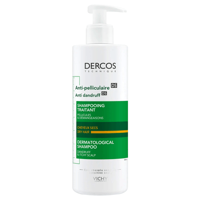 Shampoo Vicky Dercos Tratamiento Anticaspa 390ml - Cabello Seco, descubrilo en mibelleza.uy