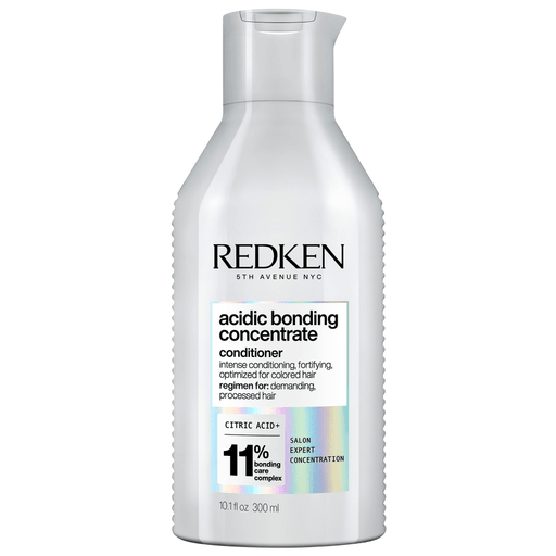 El acondicionador Acidic Bonding Concentrate es la solución Profesional de Redken para la reparación, protección, transformación y nutrición del cabello. Recomendado para cabello dañado y debilitado.