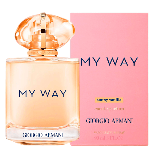 My Way Sunny Vanilla EDP es la nueva fragancia de la icónica colección My Way que evoca toda la alegría soleada de los trópicos: un jugoso acorde de piña se fusiona con jazmín, vainilla adictiva y almizcle cremoso, creando una estela luminosa y radiante.
