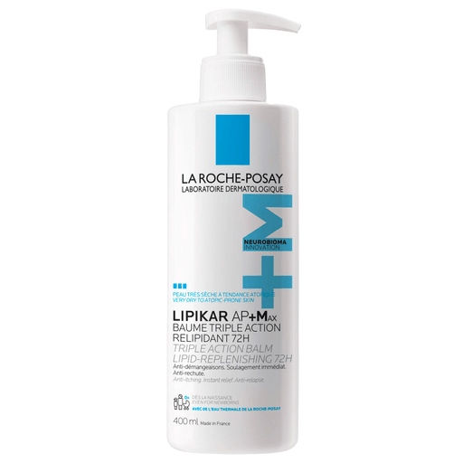 Bálsamo La Roche Posay ideal para piel muy seca, atópica con ezcema y con tendencia alérgica. Con triple eficacia reparadora, calma de inmediato, reduce la comezón y previene recaídas.