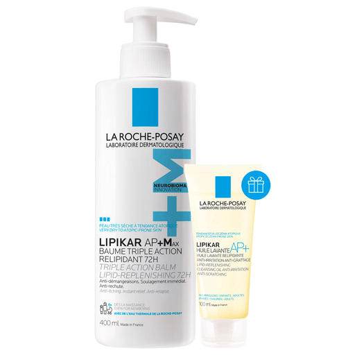 Bálsamo La Roche Posay ideal para piel muy seca, atópica con ezcema y con tendencia alérgica. Con triple eficacia reparadora, calma de inmediato, reduce la comezón y previene recaídas.