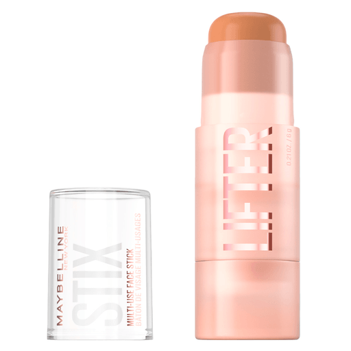 La Barra Facial Maybelline Lifter Stix Multiuso cubre, contornea e ilumina en una sola pasada, permitiendo esculpir el rostro de forma natural gracias a su textura suave y su fórmula con aceite de semillas de arándano.