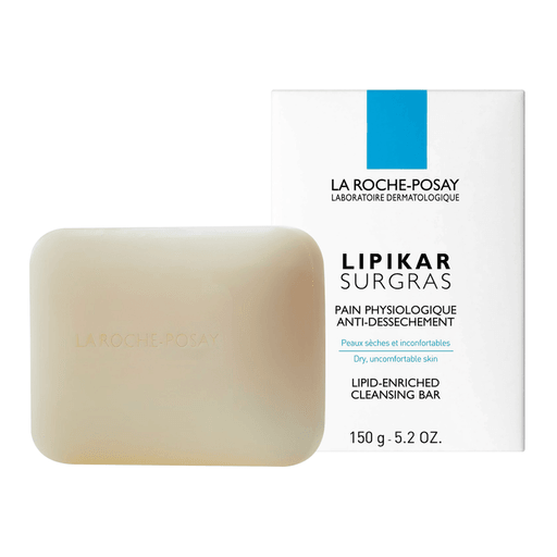 Lipikar Surgras de La Roche-Posay es una barra de limpieza enriquecida con lípidos que mantiene la barrera de la piel. Limpia y protege la piel sensible y seca de toda la familia: bebés, niños, adultos.
