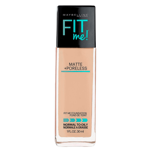 La base Fit Me® Matte + Poreless matifica la piel y refina los poros para un acabado naturalmente hermoso e impecable.