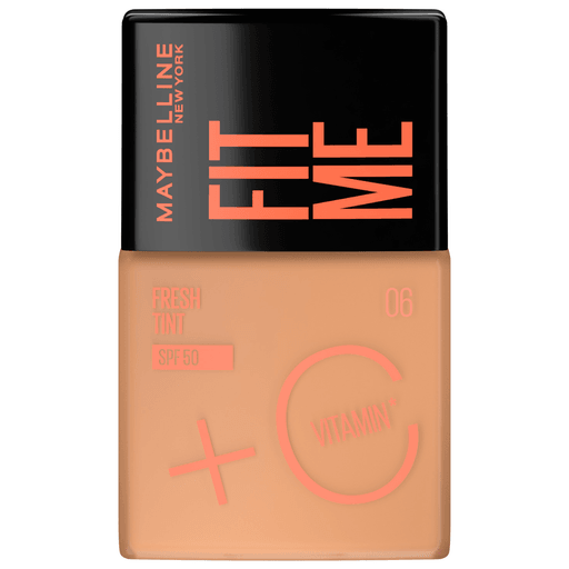 Una piel luminosa, fresca, sin brillo y cuidada con esta base Maybelline Fit Me Fresh Tint con FPS50.