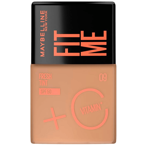 Una piel luminosa, fresca, sin brillo y cuidada con esta base Maybelline Fit Me Fresh Tint con FPS50.
