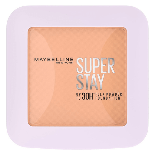 La base en polvo SuperStay Flex de Maybelline ofrece cobertura total con acabado mate aterciopelado y sensación de segunda piel. Su tecnología Jelly Flex se adapta a los movimientos del rostro sin cuartearse, brindando hasta 30 horas de duración con resistencia al agua, al sudor y a la transferencia.