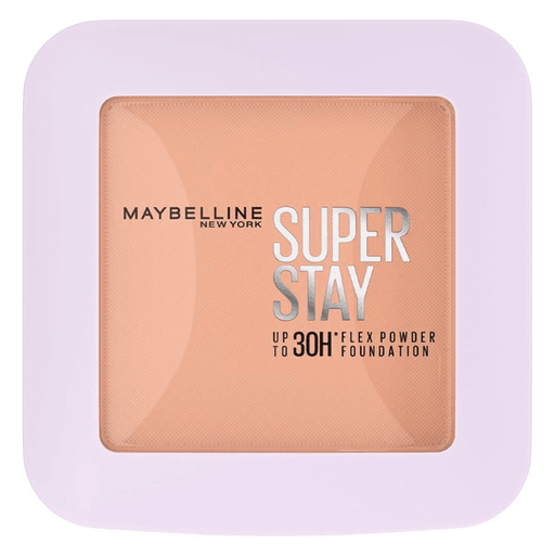 La base en polvo SuperStay Flex de Maybelline ofrece cobertura total con acabado mate aterciopelado y sensación de segunda piel. Su tecnología Jelly Flex se adapta a los movimientos del rostro sin cuartearse, brindando hasta 30 horas de duración con resistencia al agua, al sudor y a la transferencia.