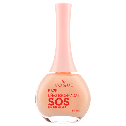 ¡Ya no temas más por tus uñas! Con la nueva Base SOS Vogue con acabado Nude, las podrás proteger y fortalecer.
