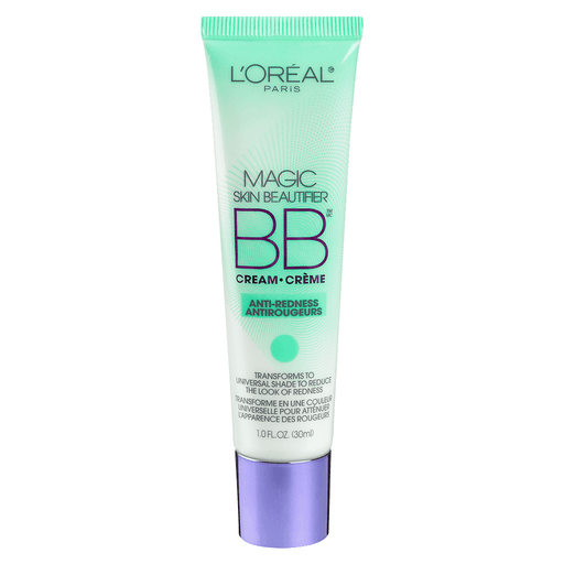 Magic BB Antirojeces de L´Oréal es ideal para todos los tonos de piel. Está formulada con perlas embellecedoras encapsuladas y pigmentos transformadores de color que contrarrestan el enrojecimiento.