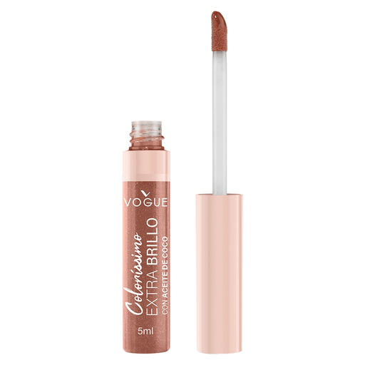 Lucí unos labios con un brillo único sin sensación pegajosa con este Gloss Colorissimo Extra Brillo de Vogue.