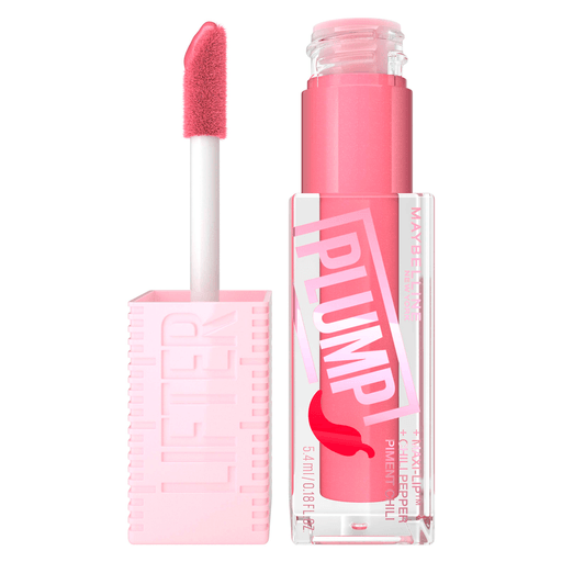 Maybelline New York Lifter Plump es un brillo de labios voluminizador enriquecido con extracto de chile. Proporciona labios visiblemente más suaves y llenos con un resultado duradero.