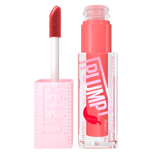 Maybelline New York Lifter Plump es un brillo de labios voluminizador enriquecido con extracto de chile. Proporciona labios visiblemente más suaves y llenos con un resultado duradero.