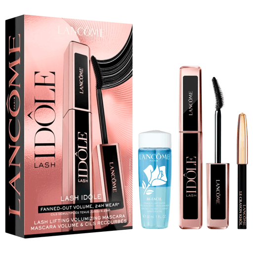 Con este cofre de Lancôme podrás obtener un maquillaje increíble con una mirada única y limpiarlo de la forma más fácil y cuidada. Incluye una máscara de pestañas Lash Idôle + un delineador Le Crayon Khôl Mini + un desmaquillante Bi-Fácil.