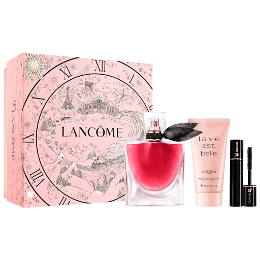 Lancôme tiene todo lo que querés para llevar tu belleza a otro nivel. Como este cofre que incluye el perfume La Vie Est Belle L'Elixir EDP de 50ml, una loción corporal de 50ml y una mini máscara de pestañas Hypnôse de 2ml.