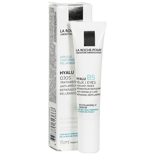 HYalu B5 ojos ayuda a rellenar y reparar la barrera cutánea del contorno de ojos. Para contornos de ojos cansados y fragilizados, arrugas y líneas finas, pérdida de volumen y elasticidad.