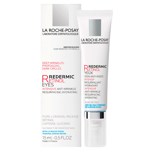 Este antiedad Redermic R ojos con Retinol es un tratamiento para el envejecimiento causado por el sol, el cual reduce las manchas de la piel.