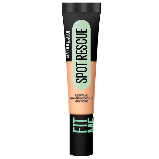 ¡Rescatá tu piel con el nuevo Fit Me Spot Rescue, el corrector que cubre y trata imperfecciones con solo un punto! Su potente fórmula con Ácido Salicílico y Vitamina C reduce el 50% de las imperfecciones en una semana, mientras controla el brillo hasta por 24hs. Con un acabado mate natural que no se cuartea, diseñado para fundirse perfectamente con tu piel. ¡Corregí y tratá tu piel al instante con Maybelline New York!