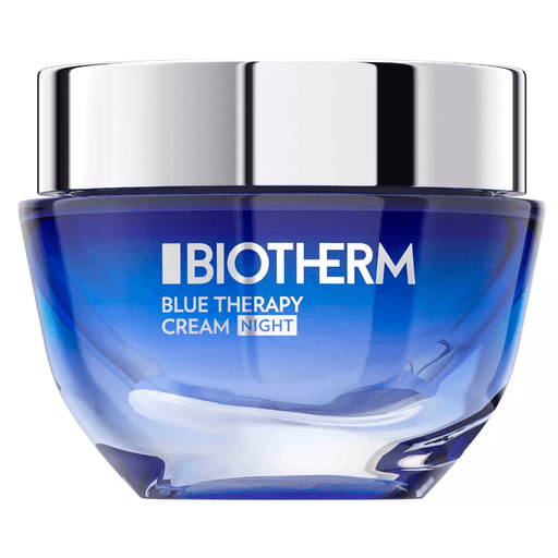 La crema de noche Biotherm Blue Therapy está diseñada para mujeres mayores de 35 años que buscan un cuidado facial específico. Contiene el ingrediente estrella de Biotherm, de origen natural, las fracciones probióticas Life Plankton™, uno de los ingredientes más exclusivos de la industria cosmética. La piel se renueva mientras dormís.