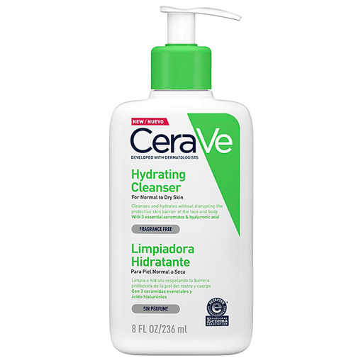 Desarrollada por dermatólogos, su fórmula de 3 ceramidas esenciales y Ácido Hialurónico, limpia y mantiene hidratada la piel, sin perfume, siendo apta para pieles sensibles.