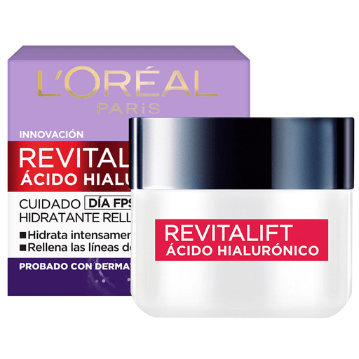 Crema antilíneas de expresión con Ácido Hialurónico puro. Hidrata intensamente por hasta 24 horas y protege del sol con FPS 20.