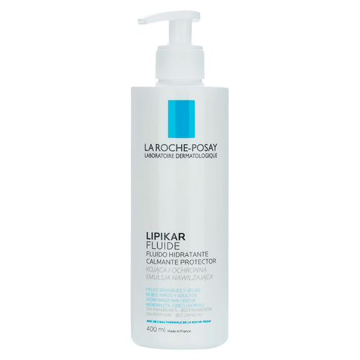 Lipikar Fluide de La Roche-Posay es un hidratante corporal y de rostro ligero, que alivia y protege la piel seca y frágil. Este humectante garantiza la máxima seguridad, ya que se encuentra probado en pieles atópicas, alérgicas y bebés. Además, fue testeado en pieles sensibles bajo supervisión dermatológica, pediátrica y oftalmológica.