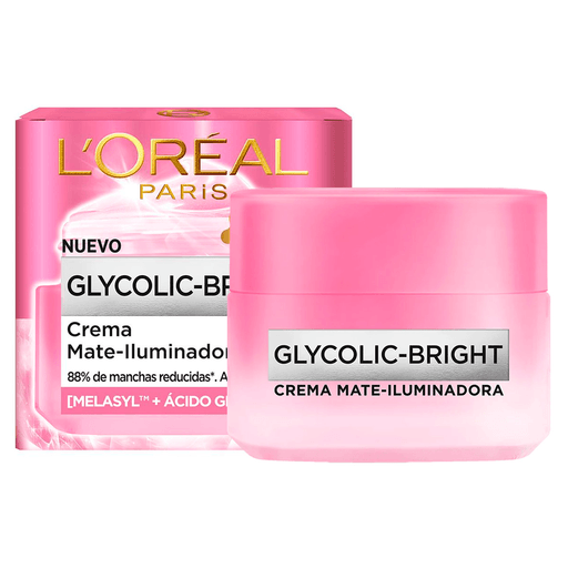 Descubrí la innovación en cuidado antimanchas con la crema de L'Oréal Glycolic Bright Mate-Iluminadora, tu aliada perfecta para una piel visiblemente transformada. Esta avanzada fórmula está desarrollada para combatir eficazmente las manchas oscuras y unificar el tono de la piel, revelando una luminosidad sin precedentes.