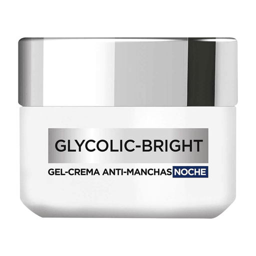Crema Gel Antimanchas Noche Glycolic Bright reduce visiblemente las manchas noche tras noche. Actúa mientras dormís, cuando la piel está más receptiva para ayudar a su regeneración y reducir las manchas.