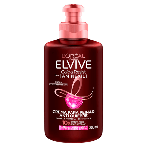 ¡Recuperá la fuerza de tu cabello! Con la Crema para Peinar Antiquiebre Elvive Caída Resist con Aminexil de L'Oréal tu cabello se vuelve más resistente al quiebre.