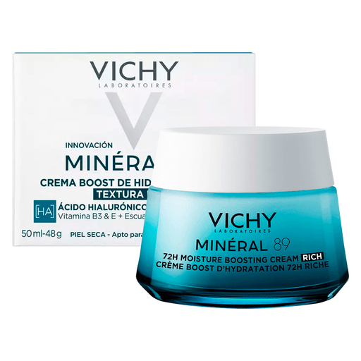 La crema Minéral 89 Rich te brindará una hidratación profunda por 72 horas mientras nutre y calma dejando un toque sedoso.