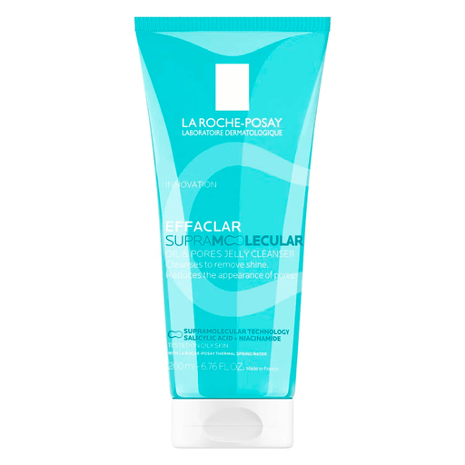 Effaclar Supramolecular de La Roche-Posay es un gel limpiador purificante de alta precisión, específicamente desarrollado para pieles grasas propensas al exceso de brillos y a los poros visibles.