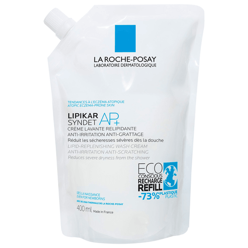 Lipikar Syndet AP+ de La Roche-Posay es un gel de higiene suave para pieles extremadamente secas, con dermatitis atópica y/o eczemas. Es apto desde el primer día de vida, para bebés, niños y adultos.