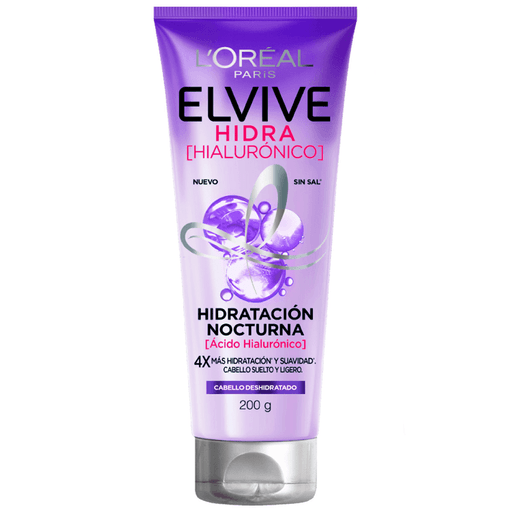 Con Hidra Hialurónico Elvive podrás cuidar, hidratar y suavizar tu cabello tan solo en una noche.
