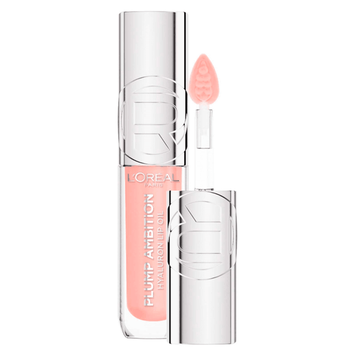 L'Oréal Paris Plump Ambition Hyaluron Lip Oil es un aceite labial que proporciona 24 horas de hidratación y está enriquecido con ácido hialurónico. Proporciona un brillo voluminizador instantáneo y unos labios visiblemente más llenos y vibrantes con una sola aplicación.