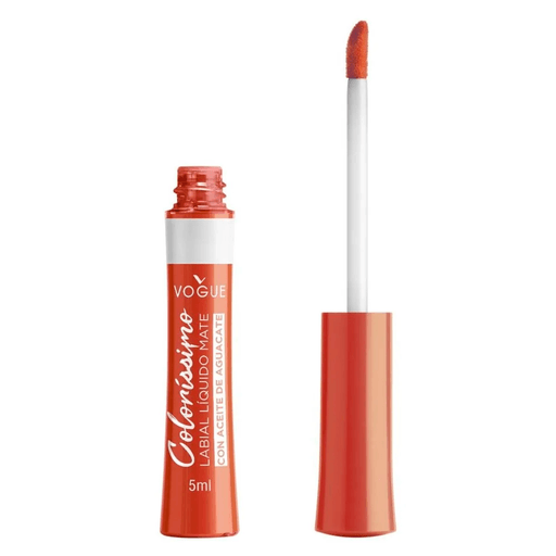 El labial líquido Vogue Colorissimo dejará tus labios coloridos y con un acabado mate por hasta 8 horas.