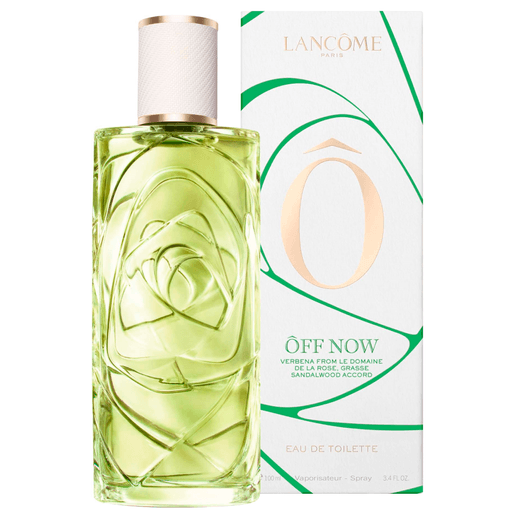 Ôff Now trae la calma y la armonía de una tarde de verano tranquila y relajada. Su aroma crea una sensación de calma con verbena recién cosechada de Le Domaine de la Rose en Grasse y un acorde cremoso y sensual de sándalo que agrega una sensación de paz y equilibrio. El perfume está realzado por la tecnología EmotiWaves de Firmenich y creado para inducir la relajación a través de la fragancia.