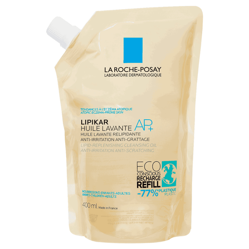 Lipikar AP+ Cleansing Oil de La Roche-Posay es un limpiador nutritivo antiirritación para pieles atópicas con tendencia al eczema.