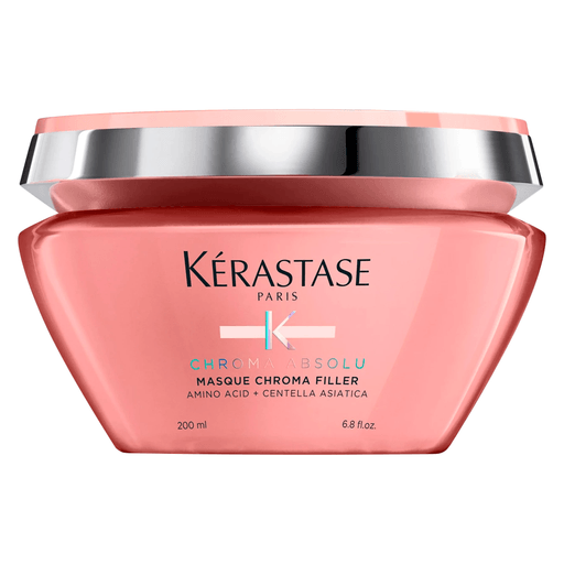 Masque Chroma Filler es una máscara anti-porosidad desarrollada para el cabello teñido, sensibilizado y dañado, adaptado para cabello medio a grueso. 