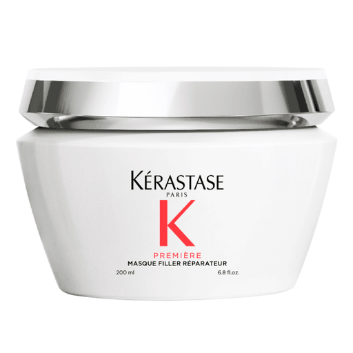 Masque Filler Réparateur es un tratamiento reparador antirotura para todo tipo de cabello dañado. Su rica textura penetra intensamente en la fibra para nutrirla, repararla y devolverle su fuerza desde el interior. Reconecta los enlaces de queratina dañados y recrea el 99% de su fuerza original.