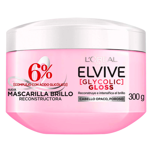 La mascarilla Elvive Glycolic Gloss de L´Oréal ayuda a reconstruir e intensificar el brillo del cabello dejándolo perfecto. Conocé la nueva revolución capilar con Ácido Glicólico. Su fórmula poderosa, combate la porosidad y lamína la cutícula para mejorar visiblemente la calidad del pelo darle 3x más brillo de inmediato. El pelo sigue brillante después de 6 lavados. #BrillarEsTuPoder