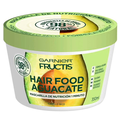Descubrí la nueva mascarilla Hair Food de Garnier Fructis. Su fórmula cuenta con el poder revitalizante necesario para decirle adiós al cabello apagado y sin vida en tan solo 1 minuto. 