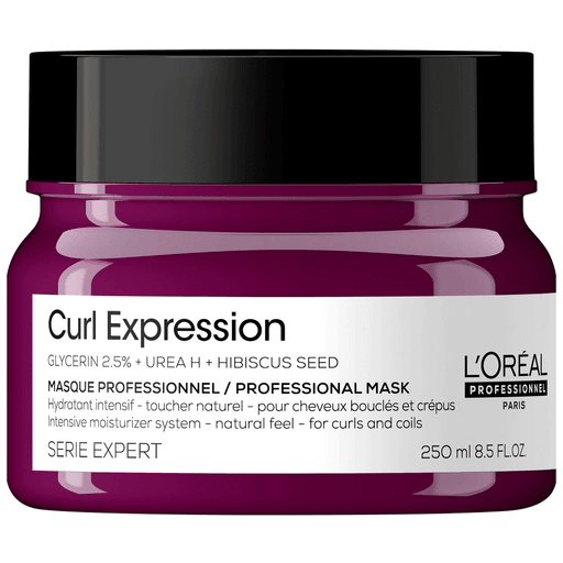 Mantené tus rulos perfectos e hidratados con esta mascarilla L'Oréal Professionnel de la línea Curl Expression. Hidrata profundamente y desenreda rulos y ondas.