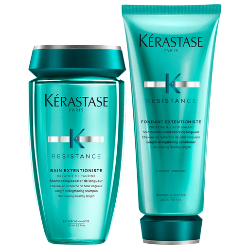 Pack Kerastase Resistance Extentioniste, el dúo perfecto para reparar el cabello fino dañado y potenciar su longitud.