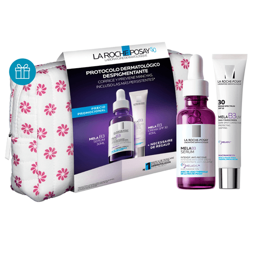 Este pack de La Roche-Posay Mela B3 ayudará a corregir las manchas en tu piel, unificando el tono de la piel. Incluye un sérum antimanchas de 30ml + una crema FPS30 antimanchas de 40ml