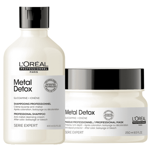 Cuidá y protegé el cabello tratado con color con este pack L'Oreal Professionnel Metal Detox. Para un resultado de color 100% confiable con menor riesgo de quiebre y aspecto saludable.