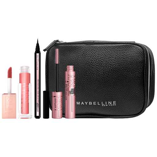 Este pack Maybelline hará que tu mirada y labios sean los protagonistas absolutos. Incluye una máscara de pestañas Sky High Lash Sensational para una longitud sin límites + volumen, un delineador HyperEasy con un pincel con punta ultra flexible y un brillo de labios Gloss Hidratante con Ácido Hialurónico Stone.